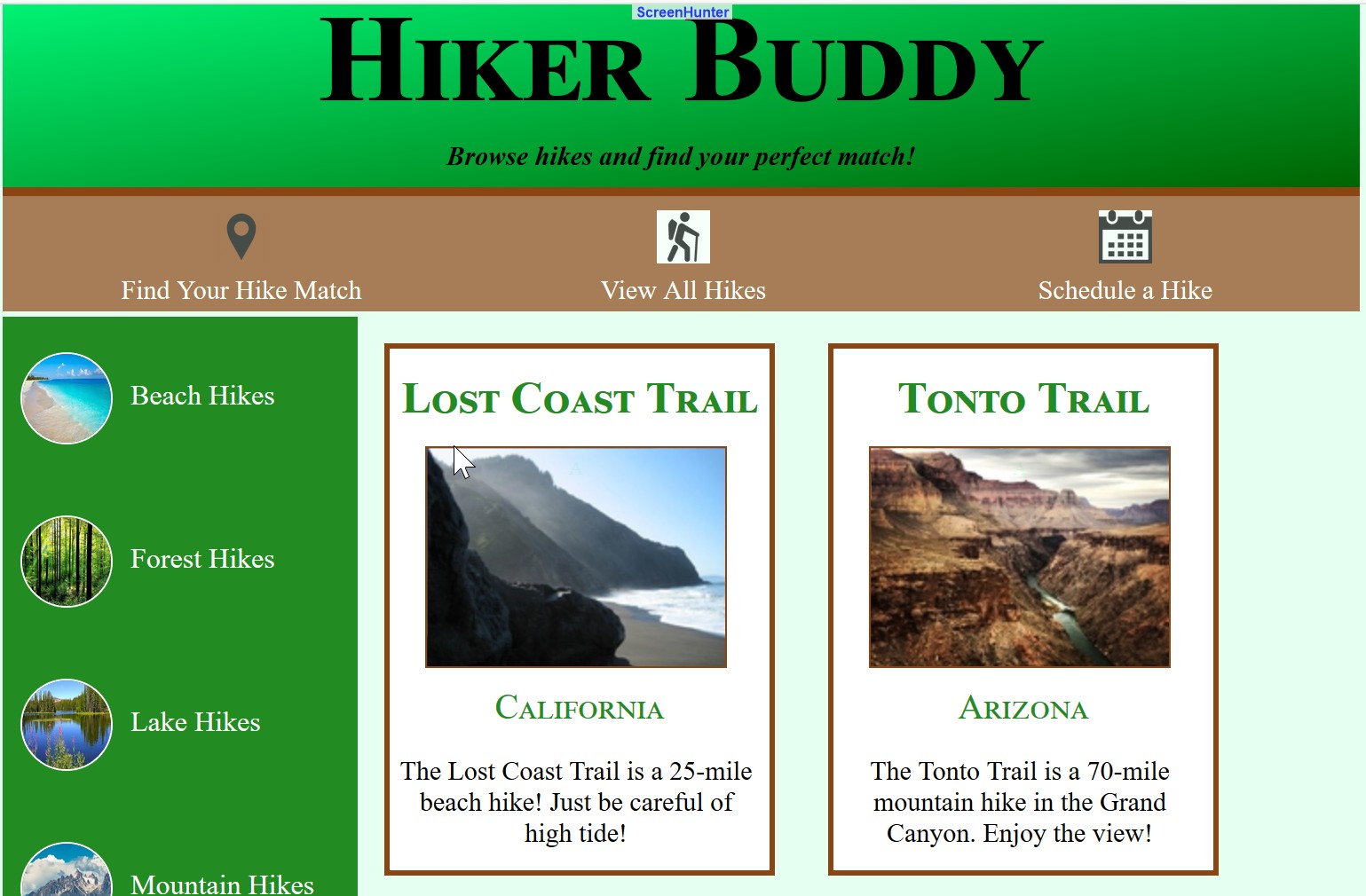 Cool hike locations
