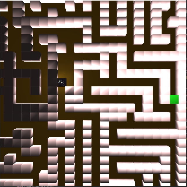 Overhead view of the maze
