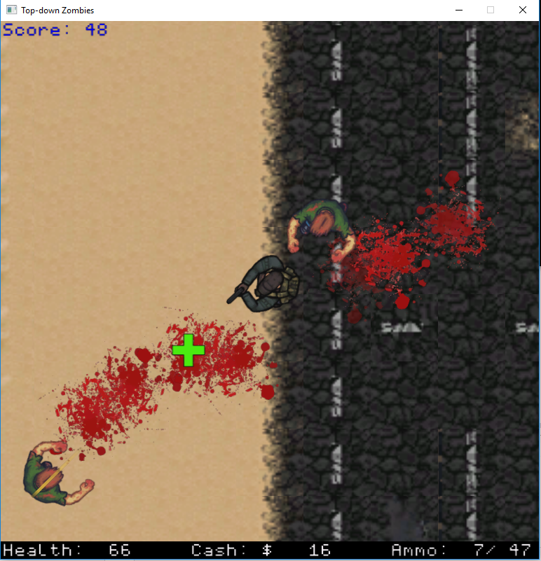 Desert map with player
