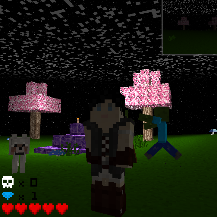 Zombies and wolves roaming the world