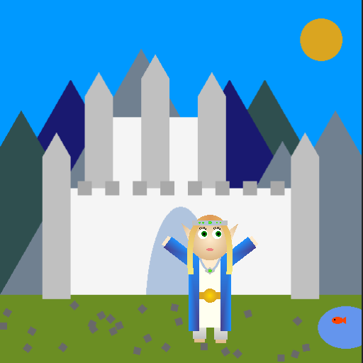 Idril standing in front of Gondolin