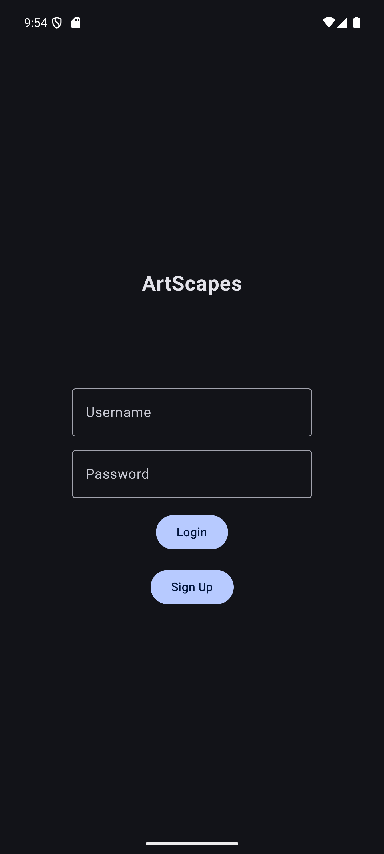 A login screen.