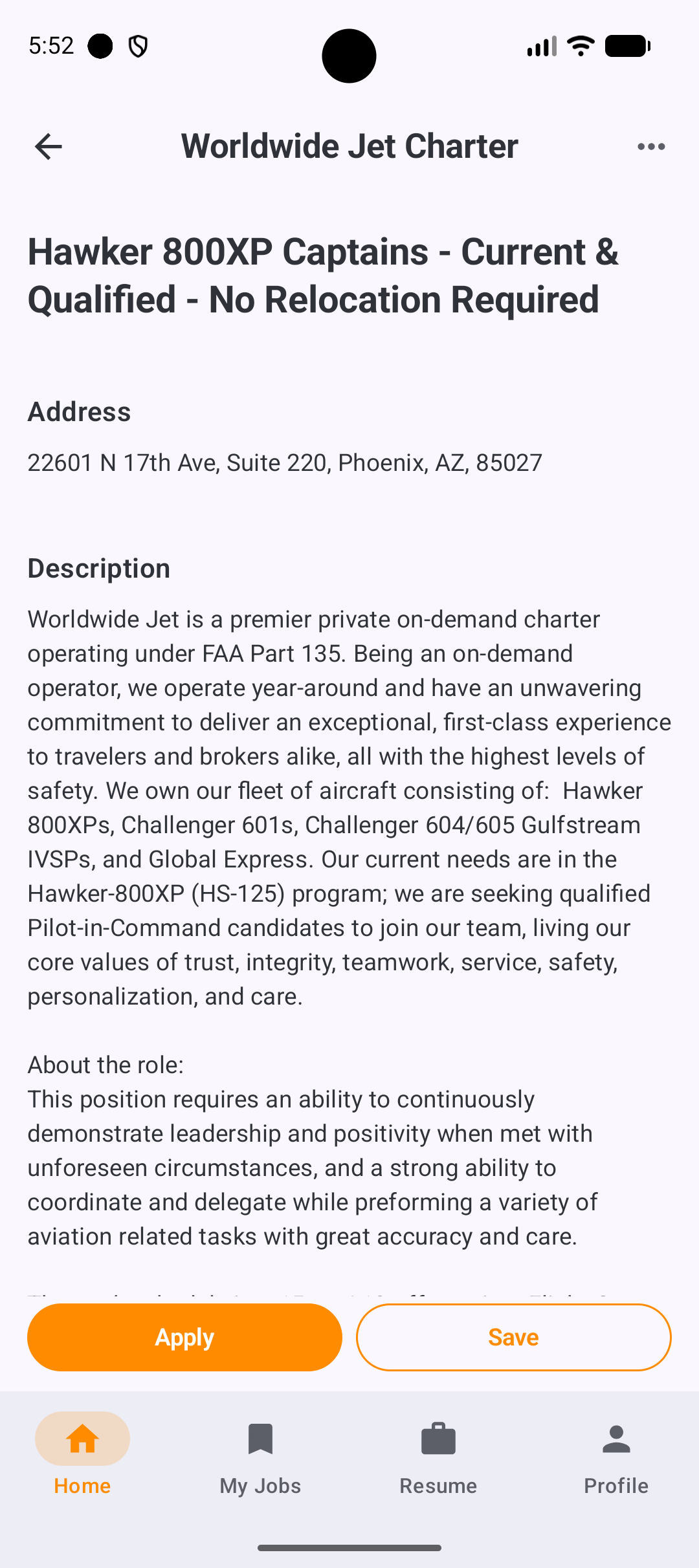 Job detail