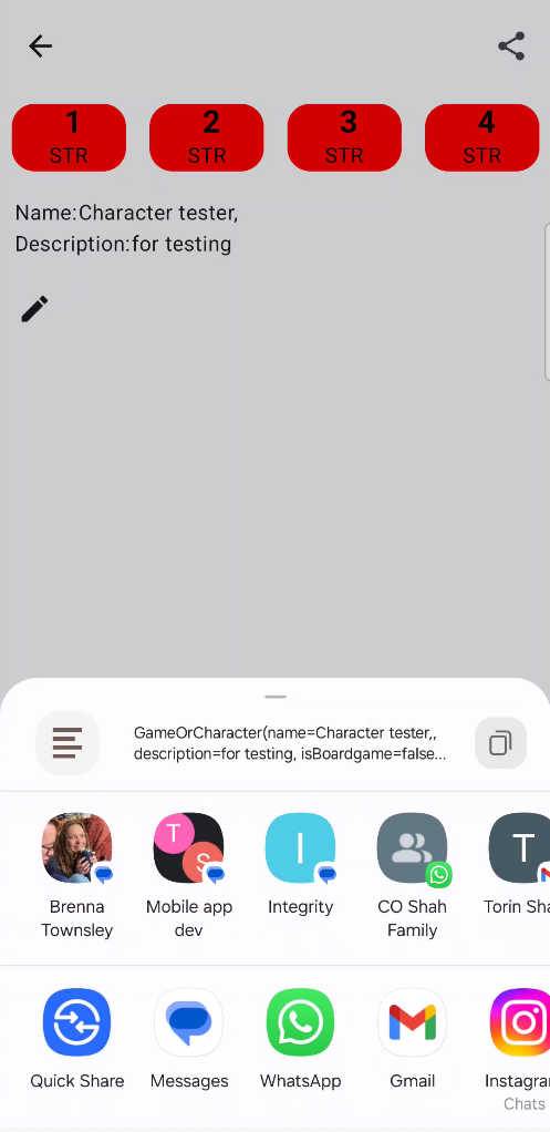 Exporting a character from Knucklebones
