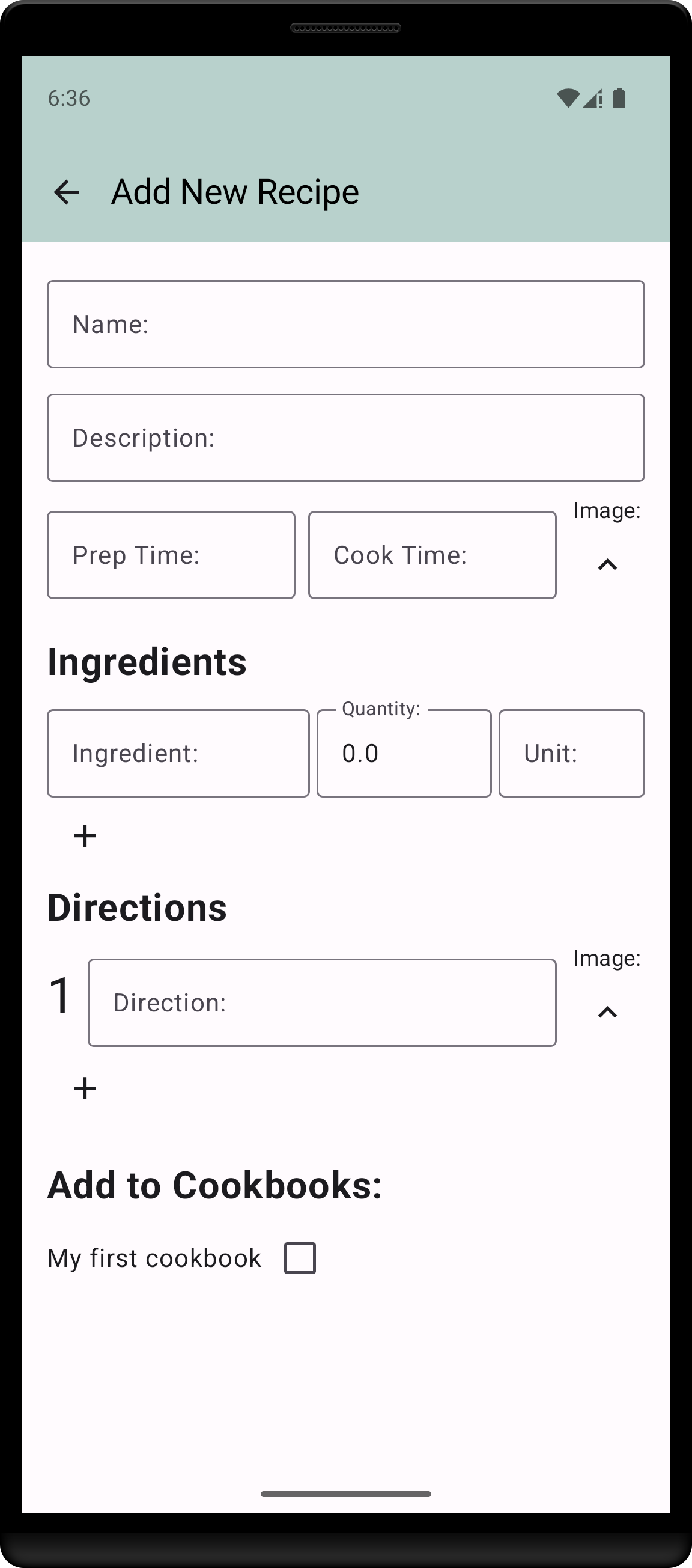 Create Recipe