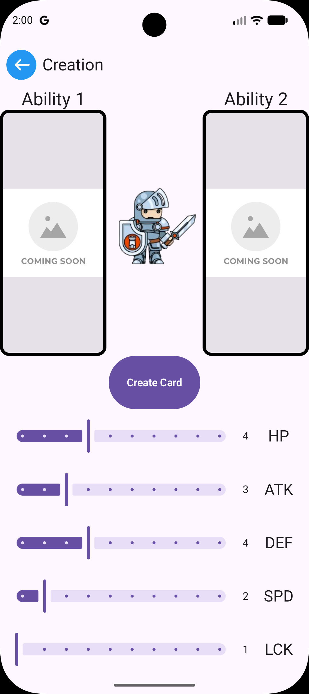 Creation Screen