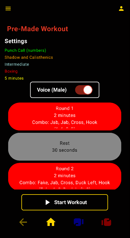 Premade Workout Details