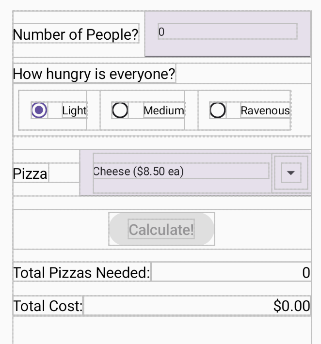 Pizza Party Layout Bounds