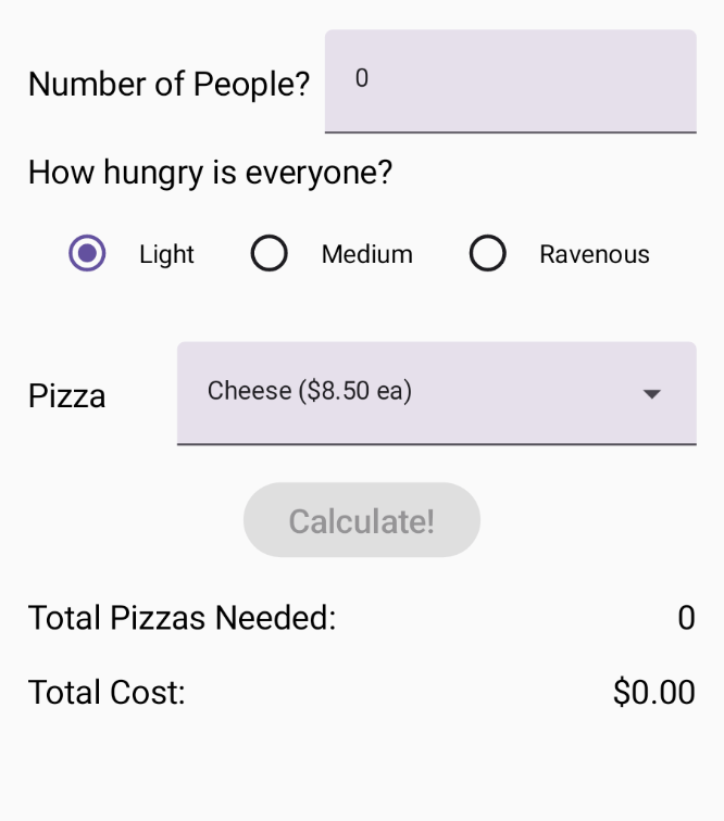 Pizza Party Layout