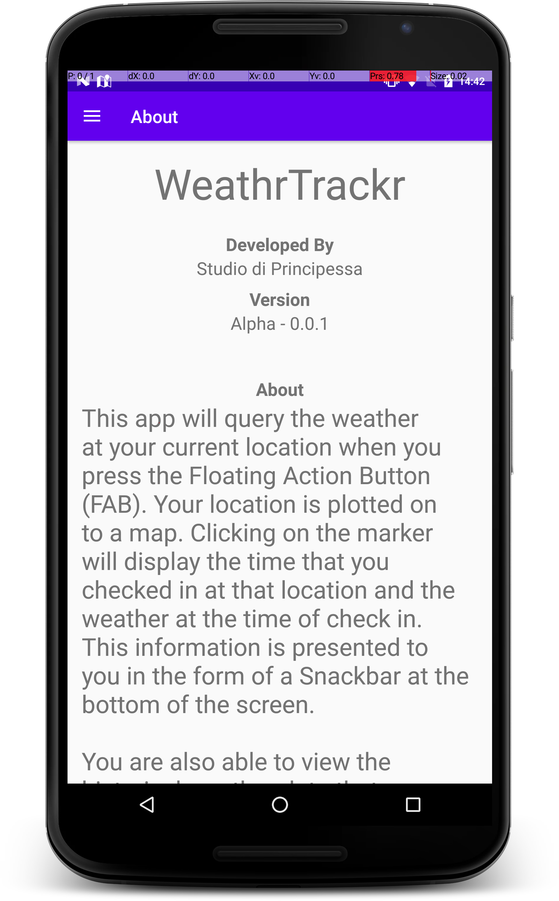 About About Screenshot